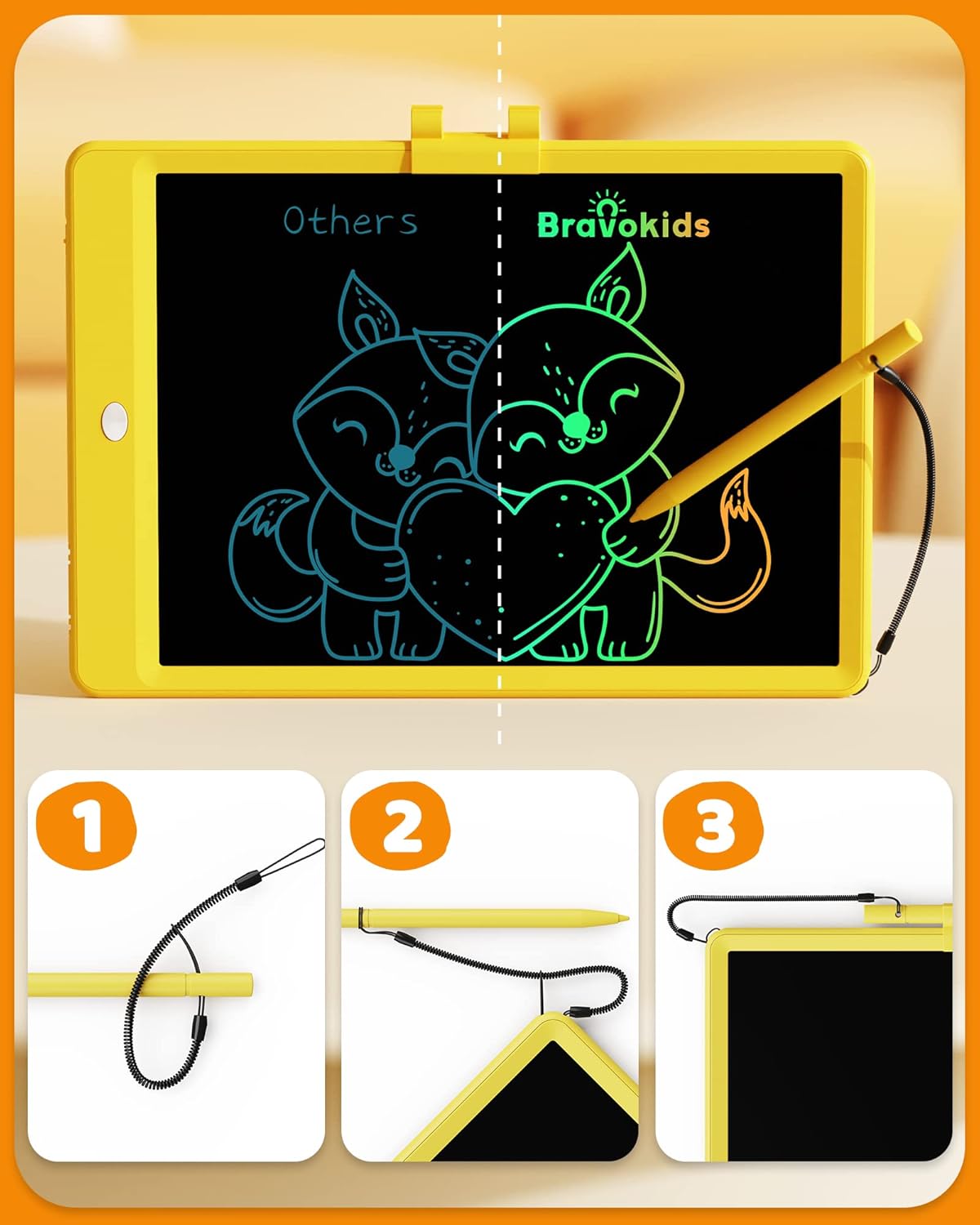 Bravokids Toys for 3-6 Years Old Girls Boys, LCD Writing Tablet 10 Inch Doodle Board, Electronic Drawing Pads, Educational Birthday Gift for 3 4 5 6 7 8 Years Old Kids Toddler (Blue)