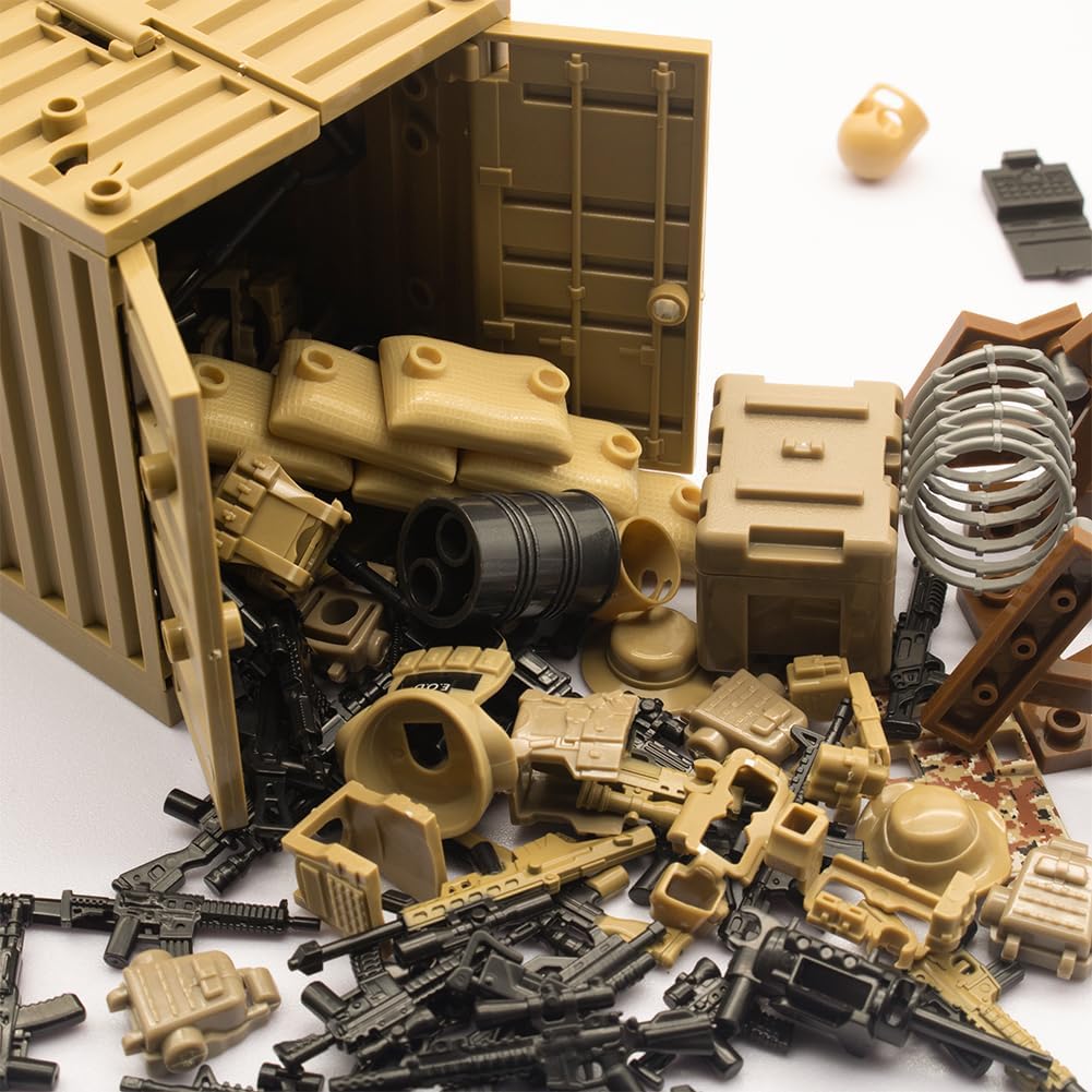 Special Military Soldier Style Weapon Sets, Military Weapon Pack Accessories Kits Toys, Swat Team Building Block Toys, Army Equipment Gear Sets, Accessories Compatible with Major Mini figure