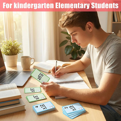 72 Pcs Math Flash Cards, Multiplication and Division Flash Cards for Studying, Math Manipulatives for Kindergarten Elementary Homeschool Classroom, Learning & Education Math Games for Kids Ages 4-12