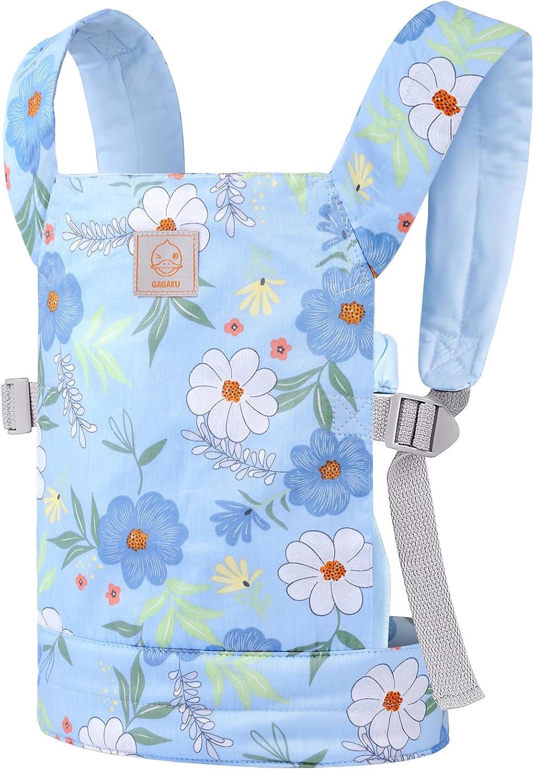 GAGAKU Doll Carrier for Kids, Toy Baby Doll Carrier, Reborn Dolls Carrier Toy Baby Sling with Adjustable Straps, Baby Doll Accessories - Green - Camellia
