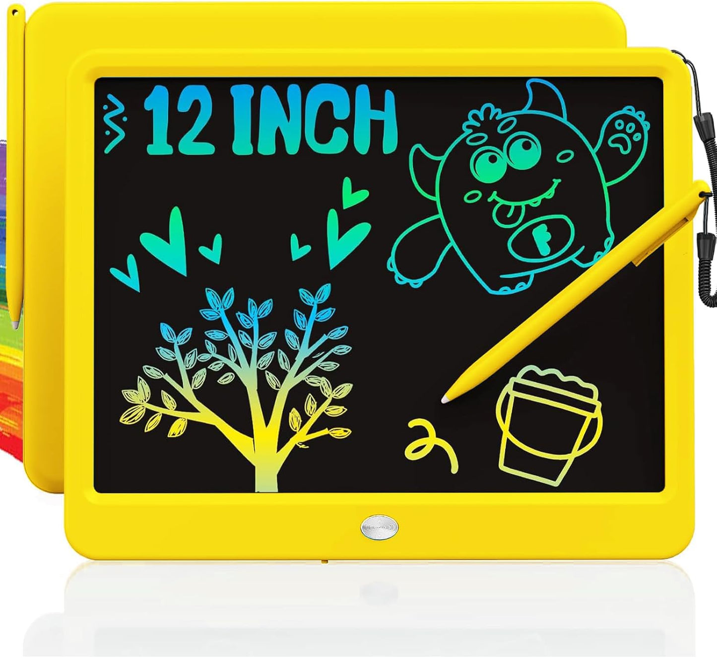 TEKFUN LCD Writing Tablet for Kids, 10-inch Coloring Drawing Pad, Mess Free Doodle Board, Airplane Travel Toys for Boys and Toddlers, Road Trip Essentials, Gifts for 3 4 5 6 7 8 Year Old Girls(Blue)