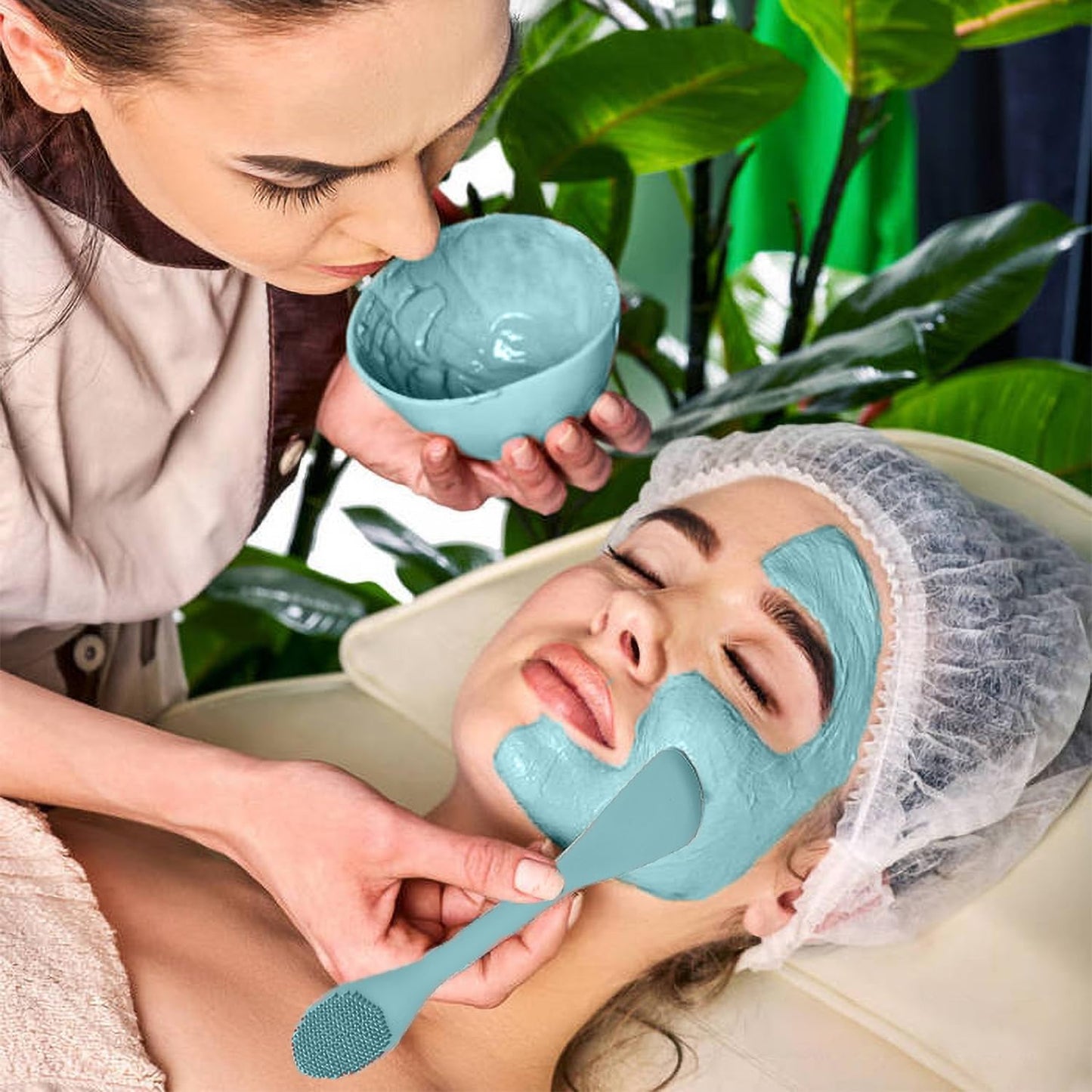 RamPula Silicone Face Mask Brush, Face Scrubber for Gentle Exfoliating & Hairless Moisturizers Applicator Tools for Apply Mud, Clay, Charcoal Mixed Mask, Cream, Lotion