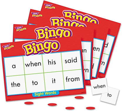 TREND ENTERPRISES: Sight Words Level 1 Bingo Game, Exciting Way for Everyone to Learn, Play 6 Different Ways, Great for Classrooms and at Home, 3 to 36 Players, for Ages 5 and Up
