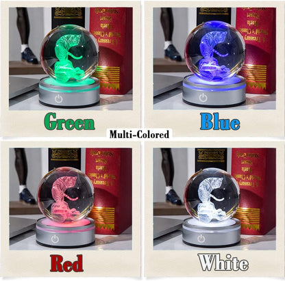IFOLAINA 3D Solar System Crystal Ball Model Gift Space Astronomy Gift Planets Multicolor Universe Globe Ball Science Astrophysics Gift Night Light Kids Bedroom Adults Gift