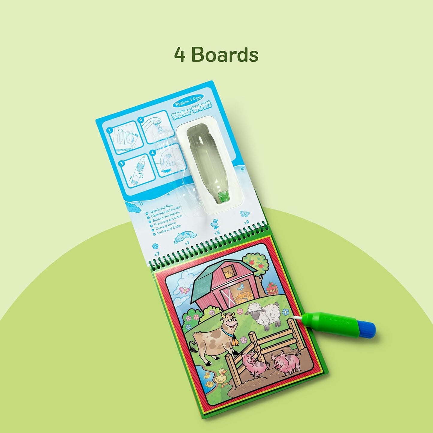 Melissa & Doug On The Go Water Wow! Mess Free Coloring Book, Reusable Water-Reveal Activity Pad, Dinosaurs, Travel Toys, Party Favors, for Toddlers & Kids Ages 3+