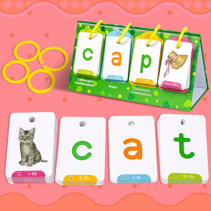 Lachilly Sentence Building Flip Chart, 40 Sentence Builder Game, Vocabulary & Grammar, Activity Educational Learning Tool, Phonics Learning Supplies, Speech Therap, School Supplies