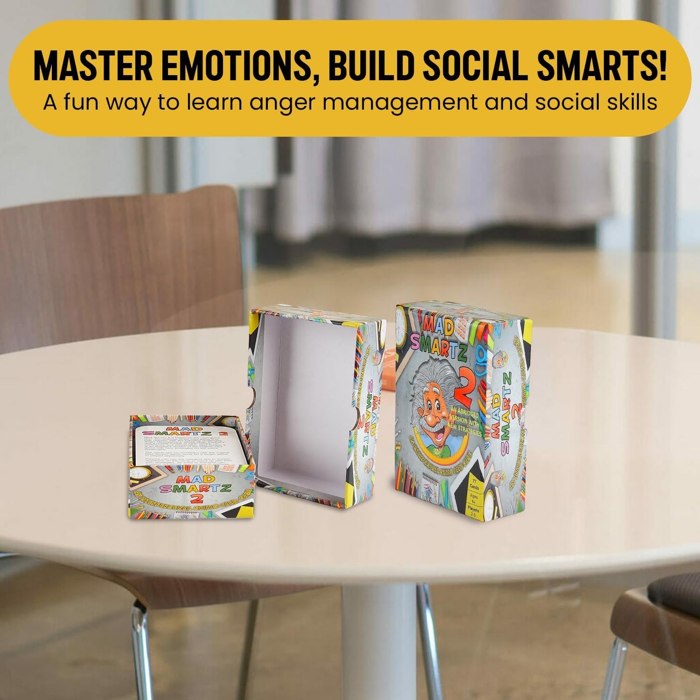 Thought-Spot Mad Smartz Anger Management & Social Skills Game for Kids & Teens | Impulse Control & CBT Tool for Emotional Regulation | for Home, School, or Therapy | Autism & ADHD Must-Have