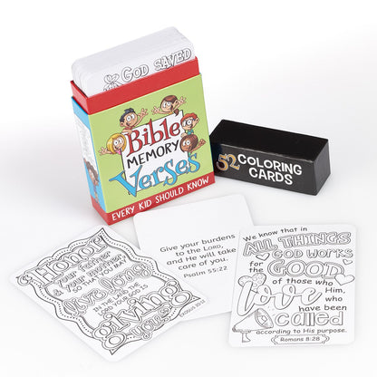 52 Coloring Cards for Kids: Bible Memory Verses Every Kid Should Know