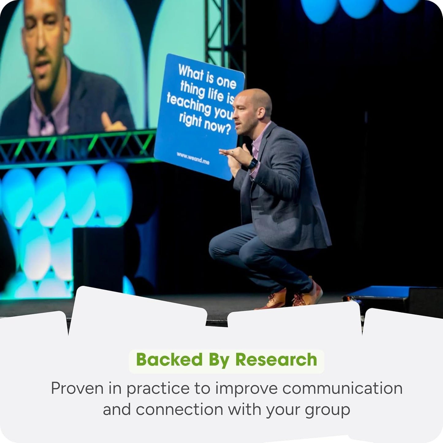 We! Connect Cards - Conversation Cards to Build Trust & Connection - Ideal Office Games, Ice Breakers & Educational Team Building Games - Featured by TEDx (60 Color-Coded Pieces)
