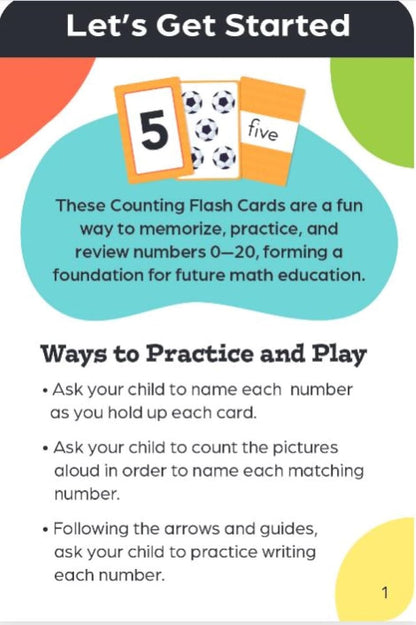 Counting Flash Cards: Numbers 0―20 (Flash Card Series)