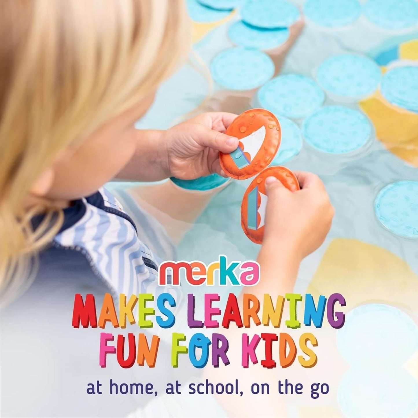 merka Bath Toys Flash Cards - 36-Pc Multicolor 2.25-Inch Foam Alphabet & Number Cards - Waterproof Bath Time Toddler Learning Toys for Ages 1-3