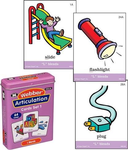 Super Duper Publications | Articulation L Blends Fun Deck | Vocabulary and Language Development Flash Cards | Educational Learning Materials for Children