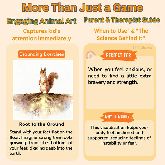 Somatic Therapy Cards for Kids, 52 Mindfulness & Emotional Regulation Activities for Calm, Focus, Coping Skills - Social Emotional Learning Tools for Parents, Therapists, Ages 6–12, Calm Down Corner
