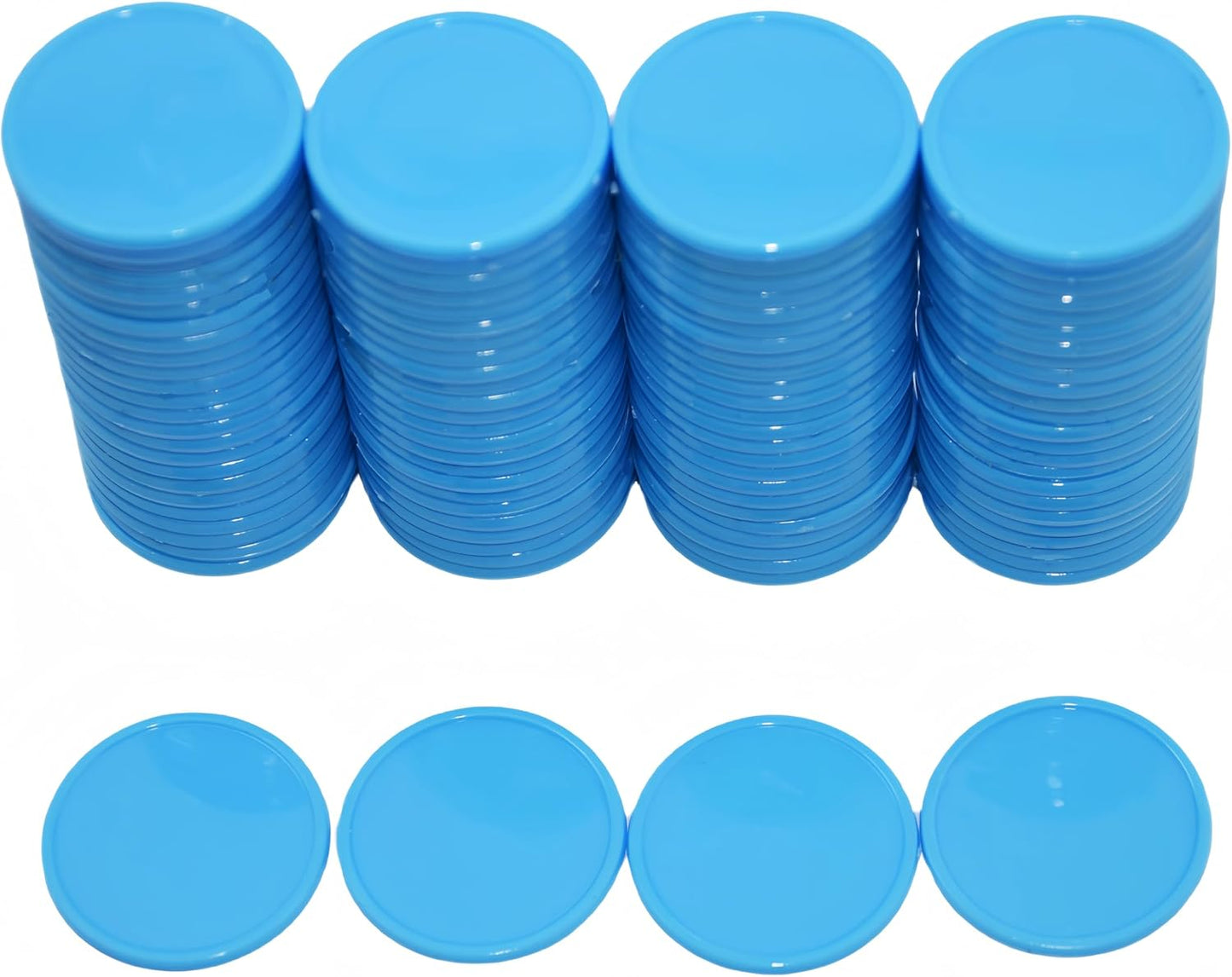 Smartdealspro Set of 100 1 Inch Opaque Plastic Learning Counters Mini Poker Chips Game Tokens with Storage Box (Pink)