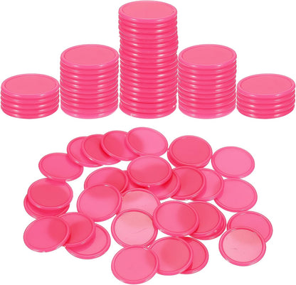 uxcell 100Pcs 0.8 Inch Plastic Poker Chips, Mini Bingo Chips Learning Counters Counting Counters Disks Markers Opaque Game Tokens for Game Play Math Counting, Yellow
