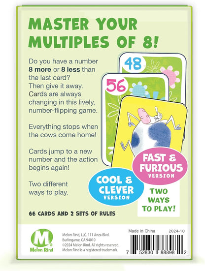 Melon Rind Jump 1, Math Game for Kids Learning Adding and Subtracting by 1, Lively, Card Game, Quick Activity for Boosting Math Confidence, Easy Screenless Fun, Perfect for Kindergarteners, Ages 5+