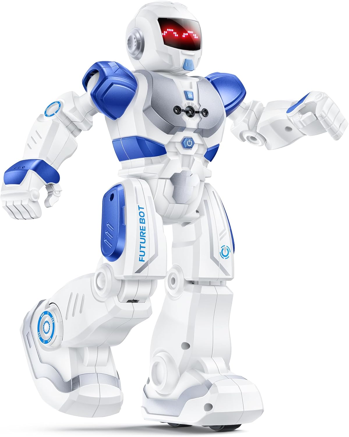 Ruko 6088 Robot toys for kids, Programmable Remote Gesture Sensing & APP Control, Interactive LED Face, Dancing Singing Rechargeable Smart Robot, Birthday Present for Age 3-6 Year Old Boys Girls, Blue