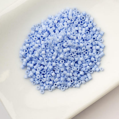 John Bead 25g Cylin Beads Opaque Turquoise Green 11/0 Glass Cylindrical Seed Beads for Jewelry Bracelets Necklaces Earrings Making Embroidery