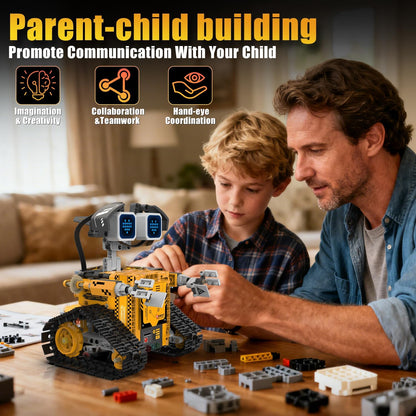 Gohero Robot Building Kit，5 in 1 STEM Toys for Boys Toys Age 8-10 with Remote & App Control，Robotics Technic Kits with 16 LED Expressions，Christmas & Birthday Gifts for Teen Boys & Grils (373 PCS)