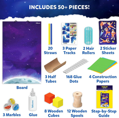 Skillmatics Marble Run STEM Building & Construction Kit – 225+ Pieces, DIY Science, Art & Craft Activity, Build Space Tracks, Educational Toys Gifts for Kids Ages 8, 9, 10, 11, 12 & 13