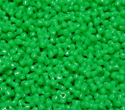 Tri Beads, Easy-to-Use Reusable Jewelry Making Supplies for Art, Craft Decorations & More, 11 mm Bracelet Beads, Crafted in The USA, Neon Yellow, 500 pcs (Pack of 1)