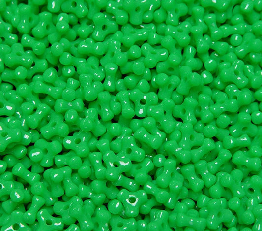 Tri Beads, Easy-to-Use Reusable Jewelry Making Supplies for Art, Craft Decorations & More, 11 mm Bracelet Beads, Crafted in The USA, Neon Yellow, 500 pcs (Pack of 1)