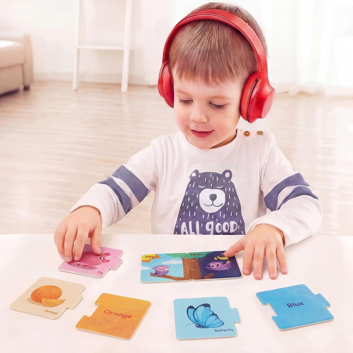 Toi 6 Packs Large Piece Toddler Jigsaw Puzzles for Kids Aged 2.5+, Animal Shaped Floor Puzzles for Beginner, Preschool Learning Game for Boys Girls, Traffic
