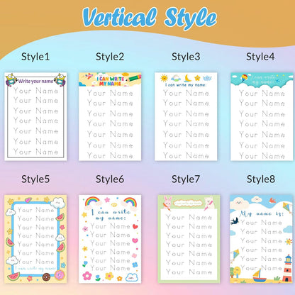Custom Handwriting Practice Sheets Personalized Name Tracing Worksheets Customized Name Practice Writing A4 Size pape for Preschool Kindergarten Kids
