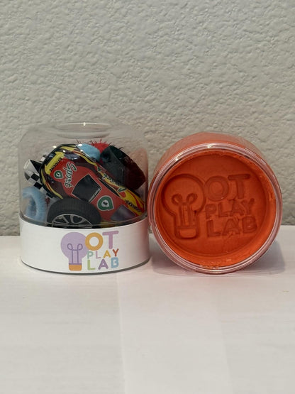 OT Play Lab: Grab'N'Go Sensory Play Dough Jar | Screen-Free Toddler Activity Kit | Fine Motor | All-Natural (Easter Breeze)