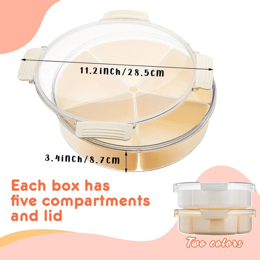 2 Pcs Sensory Bin with Lid and Removable Storage Inserts Sensory Activities for Toddlers 11.22 Inch Portable Sensory Box Sensory Toys for Autistic Children, Beige and White