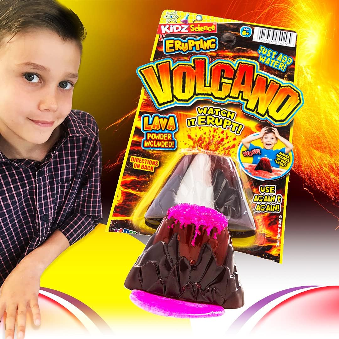 2Chill Small Erupting Volcano Toy (6 Pack) Kids Volcano Science Kit, Educational STEM Toy, Science Experiment Set, Classroom Prizes & Birthday Party Favors. 5429-6