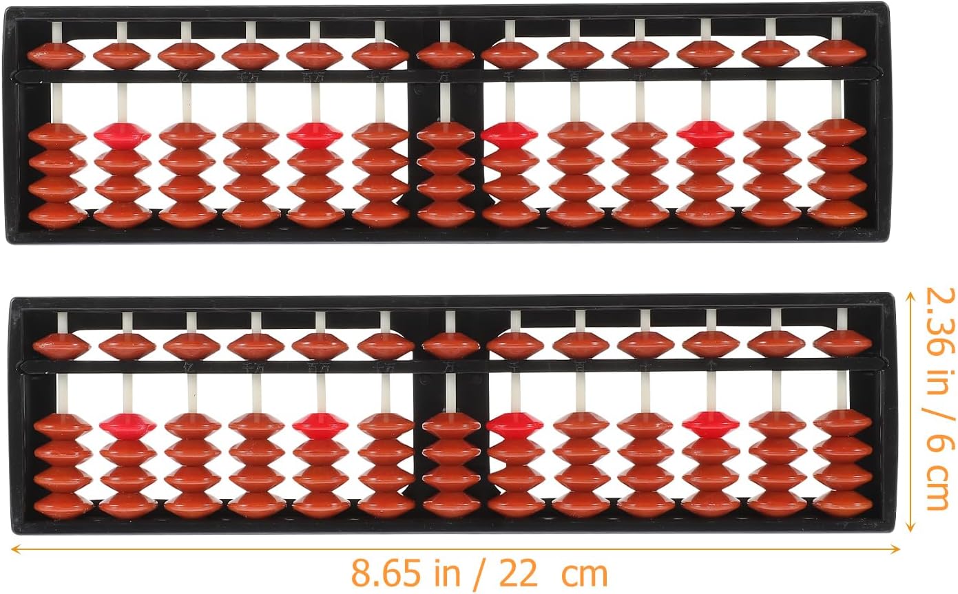 Toddmomy Kid Abacus 2-Pack Educational Arithmetic Calculating Tool Lightweight 8.66 Inch Student Counting Toy for Early Math Skills Development