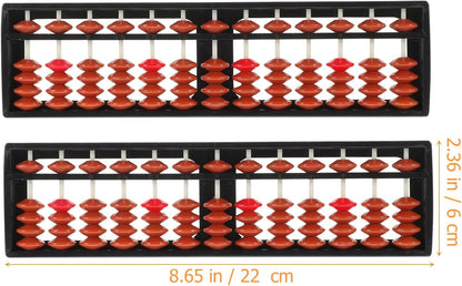 Toddmomy Kid Abacus 2-Pack Educational Arithmetic Calculating Tool Lightweight 8.66 Inch Student Counting Toy for Early Math Skills Development