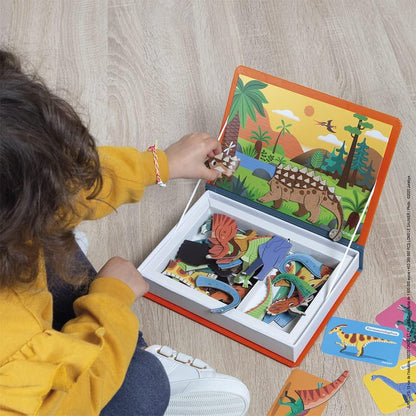 Janod MagnetiBook 41 pc Magnetic Animal Mix and Match Game - Creative Play - Enhances Motor Skills - Develops Dexterity and Coordination - Easy Storage, Educational, Safe