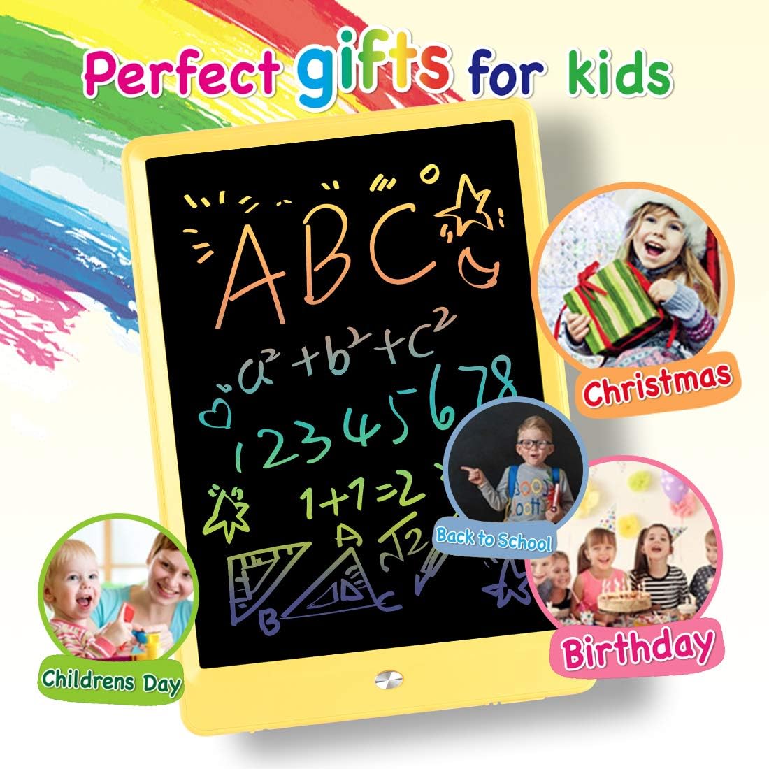 ORSEN LCD Writing Tablet 10 Inch, Colorful Doodle Board Drawing Pad for Kids, Toddler Toys for 3 4 5 6 7 8 Year Old Girls Boys Gifts (Pink)