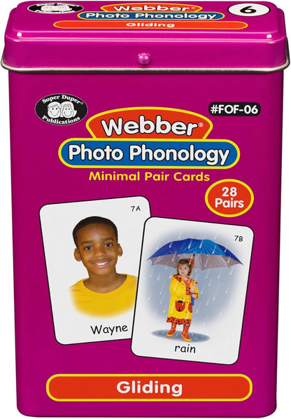 Super Duper Publications | Webber® Photo Phonology Gliding Minimal Pair Card Deck | Educational Learning Resource for Children