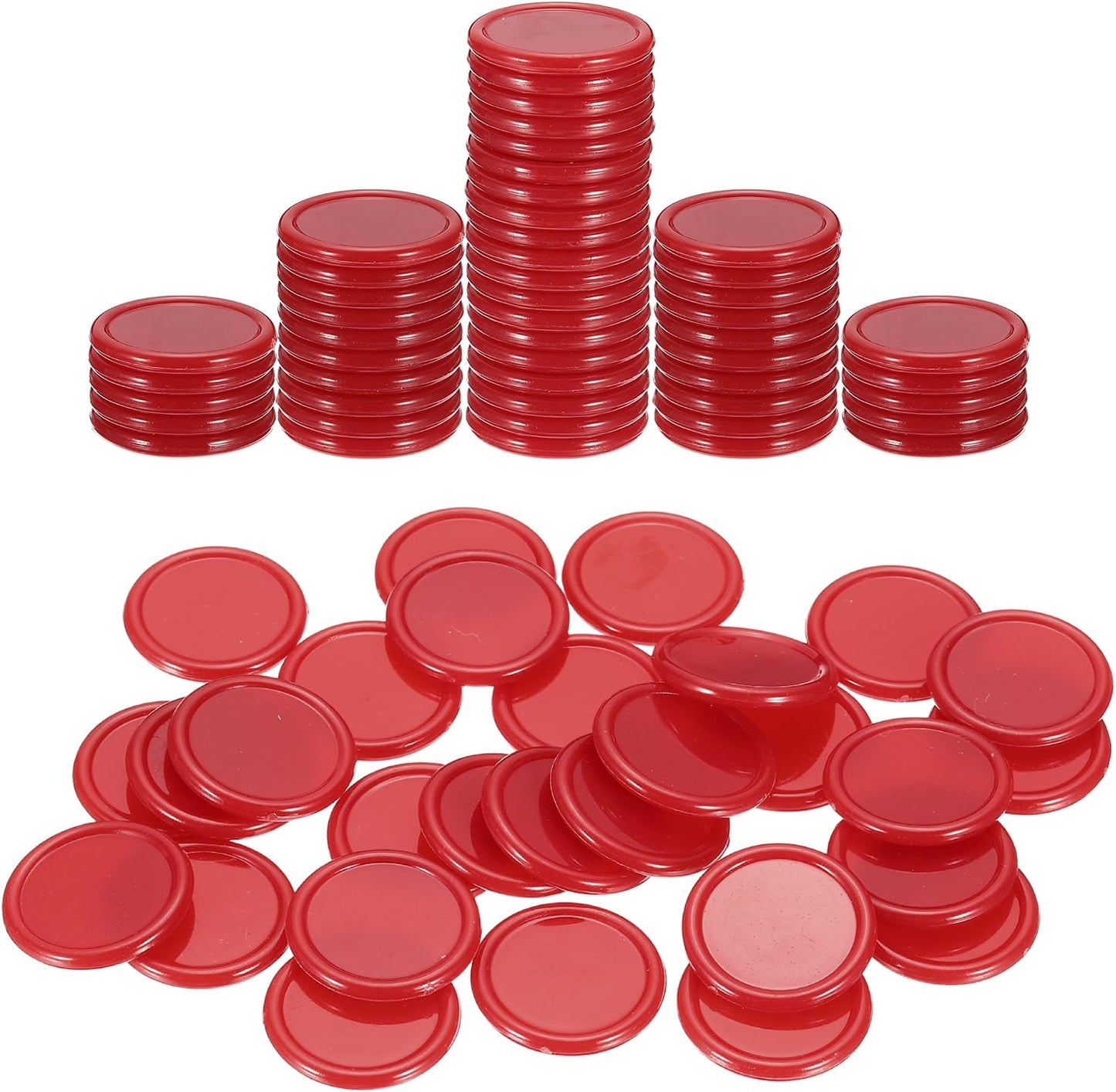 uxcell 100Pcs 0.8 Inch Plastic Poker Chips, Mini Bingo Chips Learning Counters Counting Counters Disks Markers Opaque Game Tokens for Game Play Math Counting, Yellow