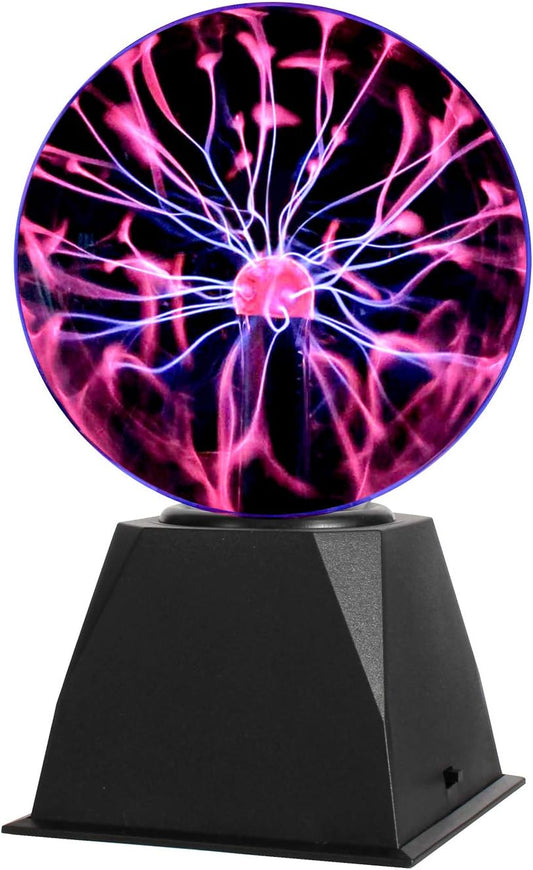 Gresus 6 Inch Plug-in Magic Plasma Ball Lamp - Touch & Sound Sensitive Interactive Plasma Lamp Nebula Sphere Globe, Science Educational Gift for Decorations/Parties/Bedroom