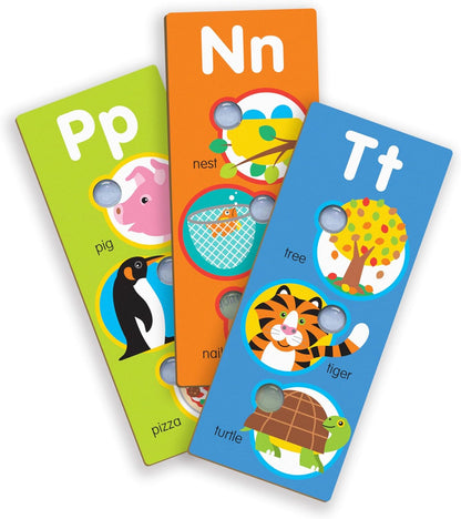 Melissa & Doug Poke-a-Dot! Alphabet Jumbo Learning Cards, 13 Double Sided Interactive ABC Flash Cards, Educational Activities for Toddlers and Preschoolers, Ages 1+