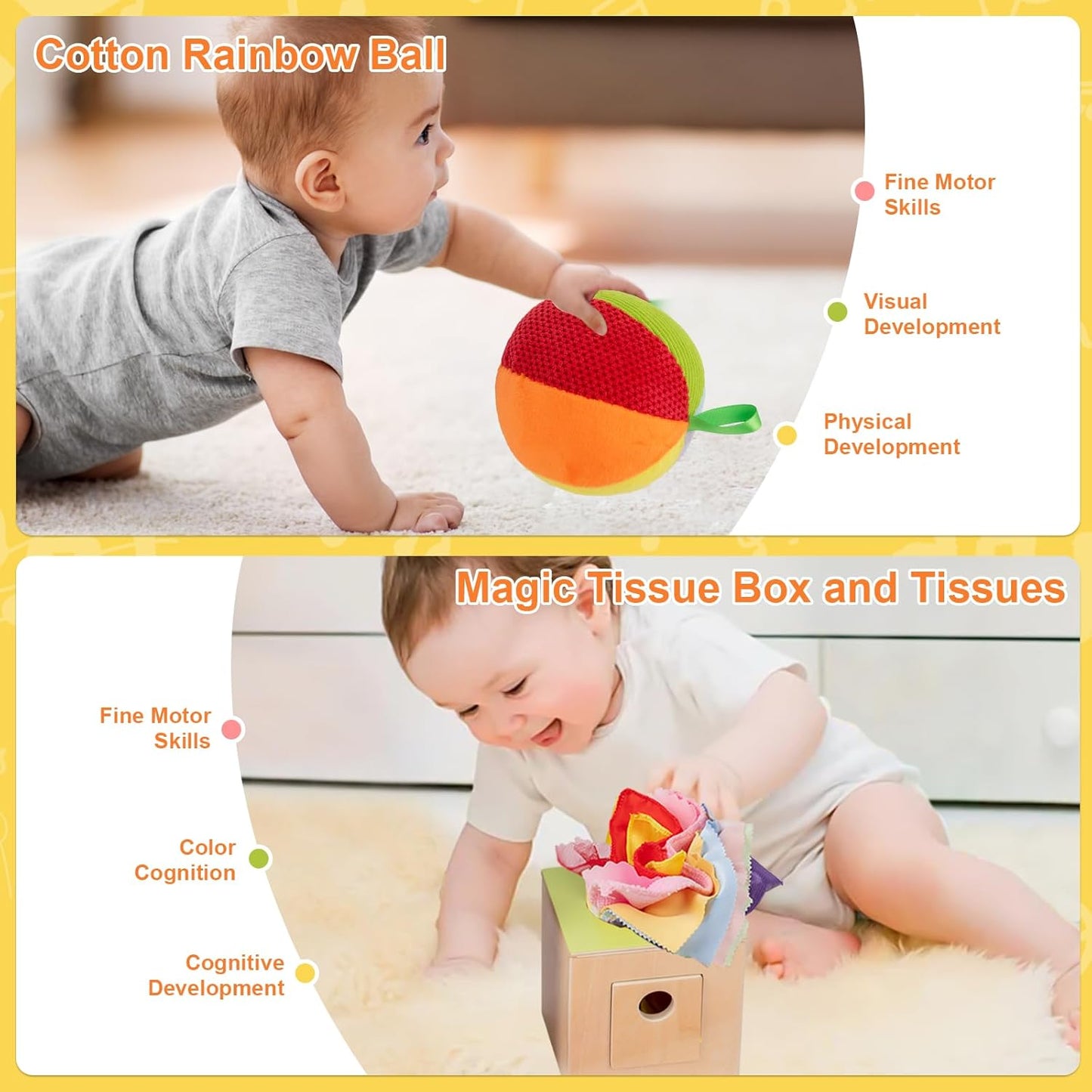 Adena Montessori Play Kit for 13-18 Month Baby,8 in 1 Toy,Colorful Stacking&Nesting Cup,Coin Bank,Coins,Carrots Lid,Carrots,Posting Lid,Flexble Stacker,Bead Kit,Shape Puzzle,Pound&Tap Hammer Bench