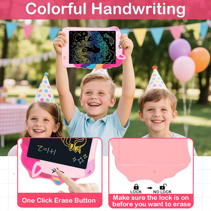LCD Doodle Board Dinosaur Writing Tablet for Kids Toys, 8.5 Inch Colorful Todder Drawing Pad for Educational Learning Gift in Christmas Birthday Suitable for 3 4 5-8 Years Old Boys Girls (Green)
