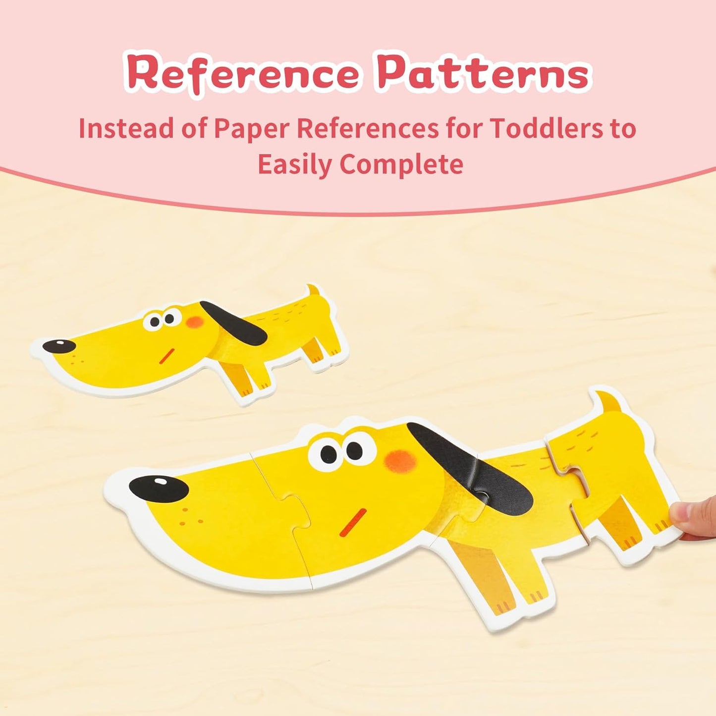 TOI Large Piece Toddler Puzzles for 2-4 Years Old, 4 Packs Beginner Puzzles for Toddlers, Kids Big Shape Preschool Learning Puzzle for Boys Girls Gift, Farm Animals