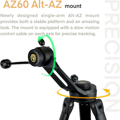 SpectrumOI Telescope for Kids, Telescope for Adults Astronomy Gifts for Kids 8-12 - Premium Refractor 70mm Aperture with Carry Bag and Phone Holder