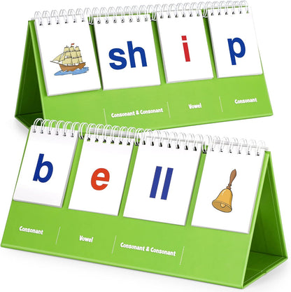 Aizweb CVC Word Games Kindergarten,Phonics Games Flash Cards for Preschool Classroom,Learn to Read,Reading Manipulative Spelling Educational Toy Learning Activities Speech Therapy School Supplies