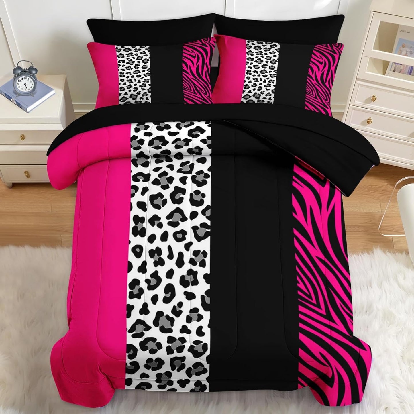 Nesker Comforter Set Twin Size, Science Lab School 5 Pcs Bedding for Kids and Adults, Medical University Chemistry Bed Sheet Sets with Fitted Sheet Pillowcase & Sham