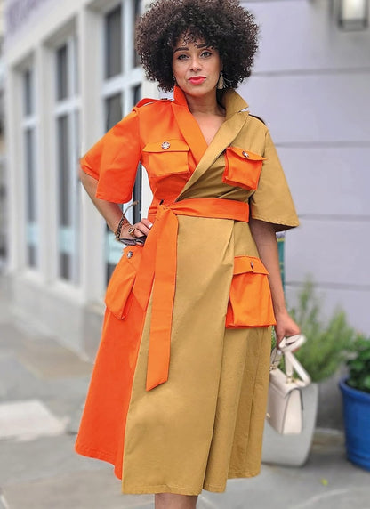 Know Me Misses' and Women's Color Block Wrap Dress Sewing Pattern Packet by Keechii B Style, Design Code ME2020, Sizes 30W-32W-34W-36W-38W