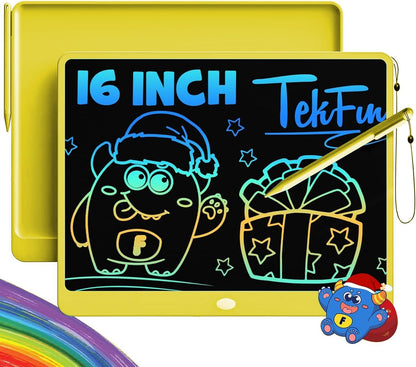 TEKFUN LCD Writing Tablet for Kids, 10-inch Coloring Drawing Pad, Mess Free Doodle Board, Airplane Travel Toys for Boys and Toddlers, Road Trip Essentials, Gifts for 3 4 5 6 7 8 Year Old Girls(Blue)