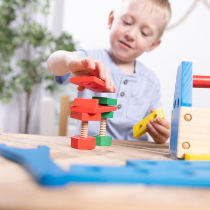 Melissa & Doug Take-Along Tool Kit Wooden Construction Toy (24 pcs)
