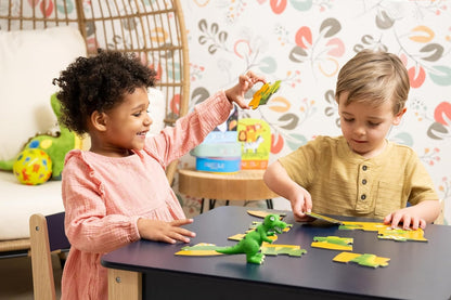 Crocodile Creek 12-Piece Mini Jigsaw Puzzle - Fun Floor Puzzles for Kids Ages 2-4 and Up - Heavy-Duty Shaped Box for Storage - Fire Truck - 12" x 9" Finished