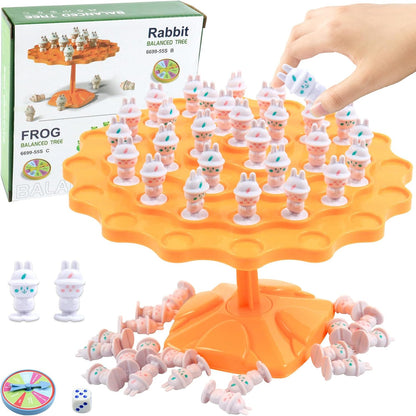 kykake Frog Balance Game Toys,Balance Game Tree Two-Player Parent-Child Interactive Family Tabletop Puzzle Montessori Toy,Frogs Board for Kids and Adults (Frog)